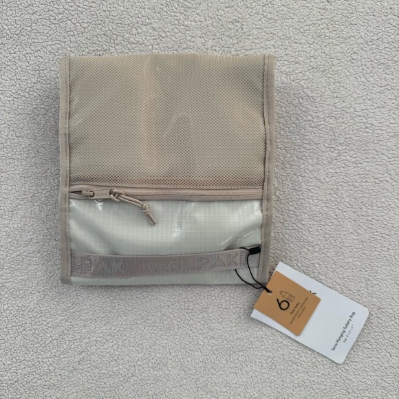 Calpak Terra Hanging Toiletry Bag in White Sands - Picture 5 of 8